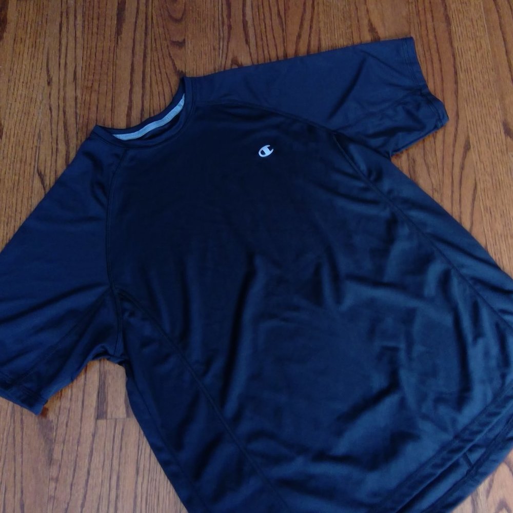 Champion Large Black Powertrain Vapor Tech Athletic T-Shirt